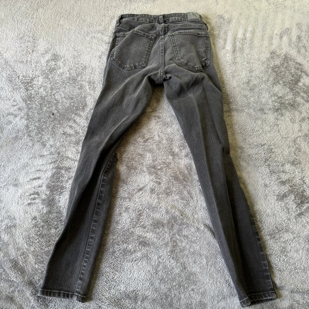 Aeropostale High Waisted Jeggings Womens 6 Reg‎ Grey Distressed
